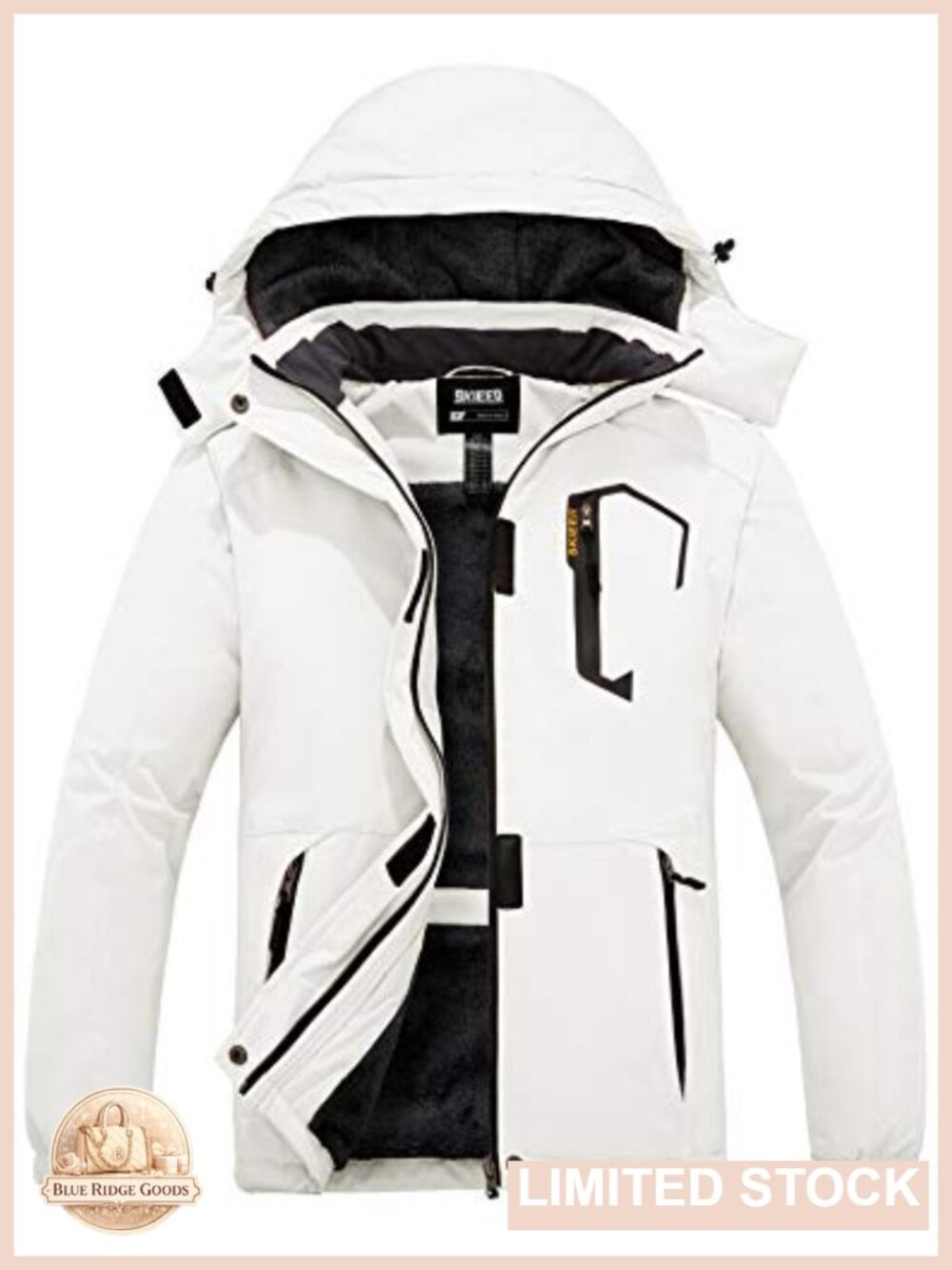 Waterproof Ski Jacket Warm Winter Coat Fleece Snowboarding